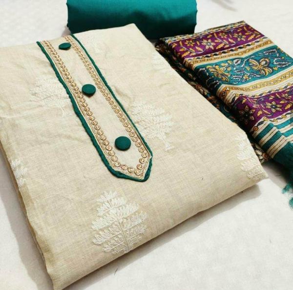 Khadi Cotton 3 Fancy Khadi Cotton Dress Material